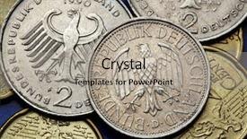  Presentation with german - Colorful slides enhanced with coins of germany german eagle backdrop and a light gray colored foreground