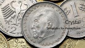  Presentation with deutsche deutsch rottweiler guard dog - Cool new PPT theme with coins of germany german statesman backdrop and a light gray colored foreground