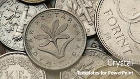  Presentation with hungary - Presentation design having coins-of-hungary-hungarian-colchicum background and a coral colored foreground