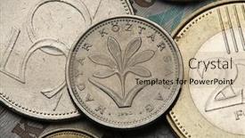  Presentation with hungary - Cool new PPT theme with coins-of-hungary-hungarian-colchicum backdrop and a coral colored foreground