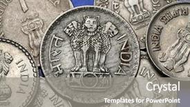  Presentation with india pakistan partition - Slides consisting of coins of india the sarnath background and a gray colored foreground