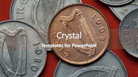  Presentation with celtic - Audience pleasing theme consisting of coins of ireland celtic harp backdrop and a tawny brown colored foreground