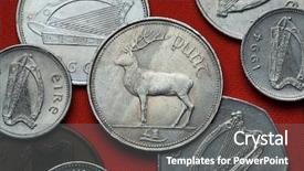  Presentation with pentecost red flame - PPT layouts with coins of ireland red deer background and a gray colored foreground