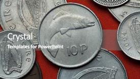  Presentation with irish - Cool new presentation with coins of ireland salmon depicted in the irish 10 pence coin backdrop and a gray colored foreground