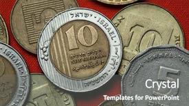  Presentation with places in israel - Colorful slide set enhanced with coins of israel israeli ten backdrop and a gray colored foreground