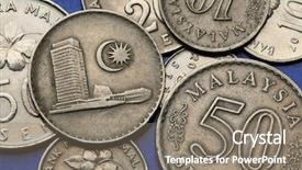 Presentation with kuala lumpur - Presentation design featuring coins of malaysia malaysian houses background and a  colored foreground