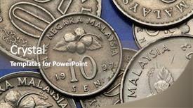  Presentation with malaysia - PPT theme having coins of malaysia malaysian sen coins background and a gray colored foreground