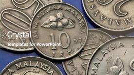  Presentation with malaysia - Audience pleasing PPT layouts consisting of coins of malaysia malaysian sen coins backdrop and a gray colored foreground
