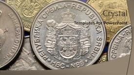  Presentation with coats - Cool new theme with coins of serbia serbian national coats of arms depicted in serbian dinar coins backdrop and a coral colored foreground