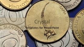  Presentation with alpine - Beautiful PPT layouts featuring coins of slovenia alpine ibex capra ibex depicted on the slovenian five tolar coin backdrop and a coral colored foreground