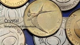  Presentation with swallow - Amazing slides having coins of slovenia barn swallow backdrop and a  colored foreground