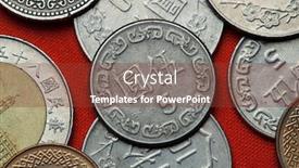  Presentation with taiwan - PPT layouts enhanced with coins of taiwan taiwan five dollars coin background and a tawny brown colored foreground