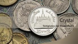  Presentation with thai temple - Amazing PPT theme having the thai two baht backdrop and a light gray colored foreground
