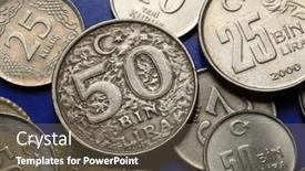 Presentation with turkish - Audience pleasing PPT layouts consisting of coins-of-turkey-old-turkish backdrop and a gray colored foreground