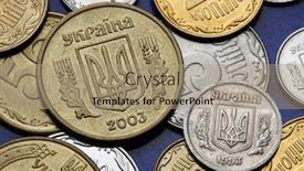  Presentation with ukraine - Beautiful PPT theme featuring coins-of-ukraine-ukrainian-national backdrop and a coral colored foreground