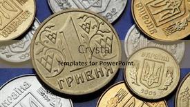  Presentation with ukraine - Beautiful theme featuring coins-of-ukraine-ukrainian-one backdrop and a coral colored foreground