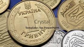  Presentation with ukraine - PPT theme enhanced with coins-of-ukraine-ukrainian-one background and a coral colored foreground