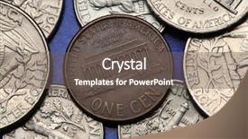  Presentation with lincoln - Audience pleasing theme consisting of coins of usa lincoln memorial in washington d c depicted on the us one cent coin backdrop and a gray colored foreground