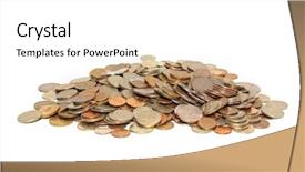  Presentation with gupta coins - Cool new theme with coins on white background backdrop and a white colored foreground