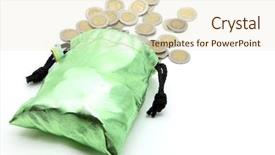  Presentation with spilling - Amazing theme having coins spilling out from green backdrop and a lemonade colored foreground