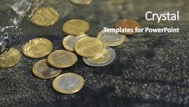  Presentation with lost - Beautiful theme featuring coins under water backdrop and a  colored foreground