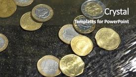  Presentation with lost - Audience pleasing slide deck consisting of coins under water backdrop and a  colored foreground