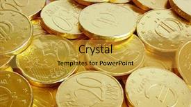  Presentation with gold coins and jewelry - Amazing slides having coins wrapped in shiny gold backdrop and a gold colored foreground