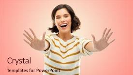  Presentation with living coral - Presentation consisting of coint - counting and people concept background and a lemonade colored foreground