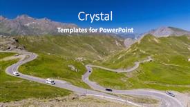  Presentation with france - PPT theme enhanced with col-du-galibier-hautes-alpes background and a ocean colored foreground