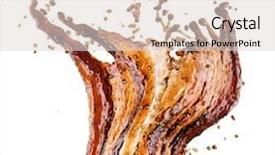  Presentation with splash - Beautiful slides featuring kolam - cola splash isolated on white backdrop and a light gray colored foreground