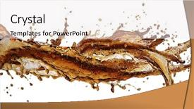  Presentation with splash - Audience pleasing PPT theme consisting of cola splash isolated on white backdrop and a white colored foreground