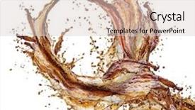  Presentation with splash - Colorful slide set enhanced with cola splash isolated on white backdrop and a lemonade colored foreground