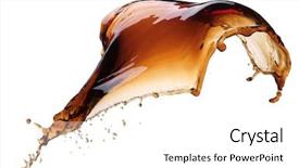  Presentation with splash - Amazing slides having cola splash isolated on white backdrop and a white colored foreground