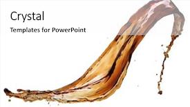  Presentation with splash - Cool new presentation theme with cola splash isolated on white backdrop and a  colored foreground