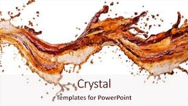  Presentation with fresh water splash green apple isolated white - Audience pleasing presentation theme consisting of cola splash isolated on white backdrop and a lemonade colored foreground