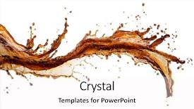  Presentation with blue water splash isolated - Amazing slides having cola splash isolated on white backdrop and a white colored foreground