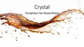  Presentation with splash - Beautiful PPT theme featuring cola splash isolated on white backdrop and a white colored foreground