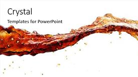  Presentation with splash - PPT layouts consisting of cola splash isolated on white background and a white colored foreground