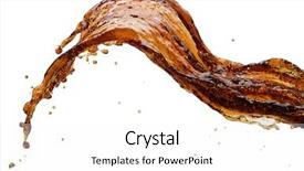  Presentation with splash - PPT theme consisting of cola splash isolated on white background and a white colored foreground