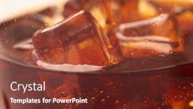  Presentation with ice - Theme featuring cola with ice cubes background and a tawny brown colored foreground
