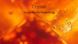  Presentation with ice - Presentation theme having cola with ice cubes background and a gold colored foreground