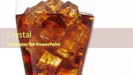  Presentation with ice - Cool new presentation theme with cola with ice cubes backdrop and a tawny brown colored foreground