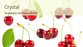  Presentation with sweet - Amazing PPT theme having colage - set of sweet cherrys isolated backdrop and a cream colored foreground