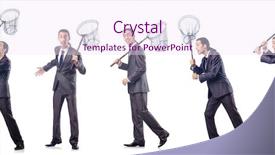  Presentation with high net worth - PPT layouts enhanced with colage of businessman with catching background and a sky blue colored foreground