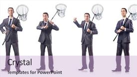  Presentation with net etiquette - Amazing PPT theme having colage of businessman with catching backdrop and a light blue colored foreground