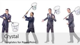  Presentation with high net worth - Beautiful PPT theme featuring colage of businessman with catching backdrop and a light gray colored foreground