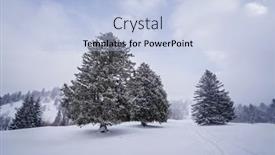  Presentation with nature - Presentation theme featuring cold-and-snowy-winter-nature background and a light blue colored foreground