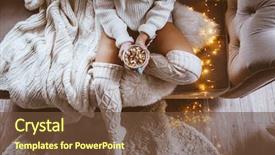  Presentation with winter scene - Audience pleasing PPT theme consisting of cold autumn or winter weekend backdrop and a tawny brown colored foreground