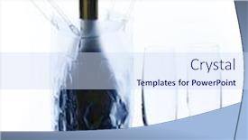  Presentation with champagne - PPT layouts with cold-bottle-of-champagne background and a sky blue colored foreground