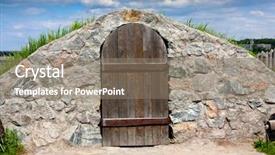  Presentation with cellar - Beautiful presentation theme featuring cold cellar with vintage wooden backdrop and a gray colored foreground